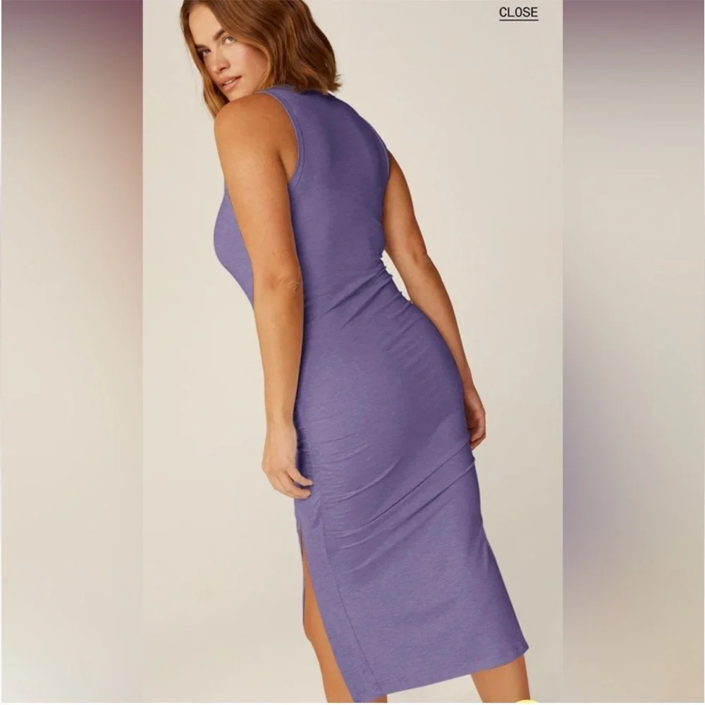 NWT Beyond Yoga Spacedye Icon Midi Dress in Indigo Size Large - Picture 4 of 16